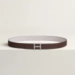 H Torsade belt buckle & Reversible leather strap 24 mm - Image 2